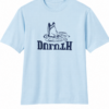 Light Blue Graphic Crew Neck T-Shirt with Shark Print