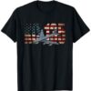 Black Distressed Flag Graphic Crewneck T-Shirt